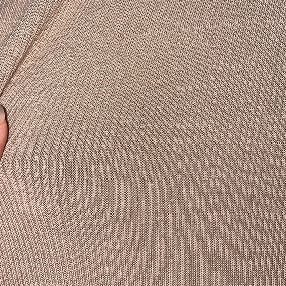 Enza Costa Rib Silk Midi Dress Nude - Picture 5 of 6